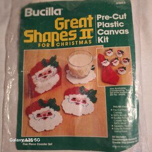 Bucilla Great Shapes II Pre-Cut Plastic Canvas Kit For Christmas Six-Piece Santa